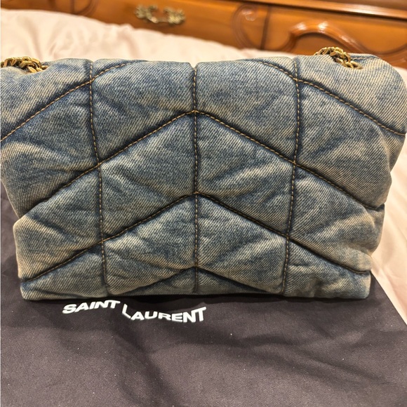 YSL TOY LOU LOU PUFFER IN DENIM - Yves saint laurent - Picture 11 of 11